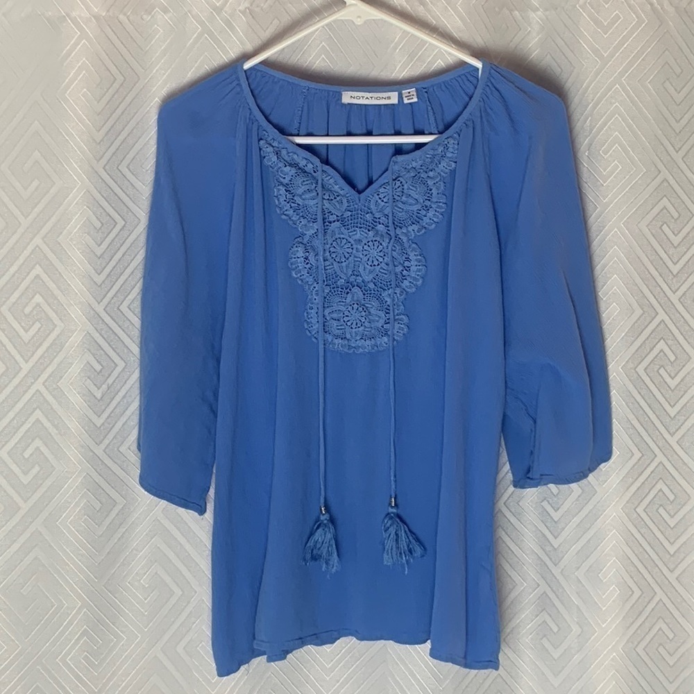 Notations 3/4 Sleeve Top Women’s Size Small